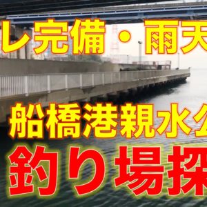 トイレ完備 雨天でも釣りができる船橋港親水公園 ハゼ シーバス タチウオ ヒイカが釣れる 東京湾奥釣り場探検隊 動画で東京 千葉 神奈川の海 川 池 沼などの釣り場を紹介