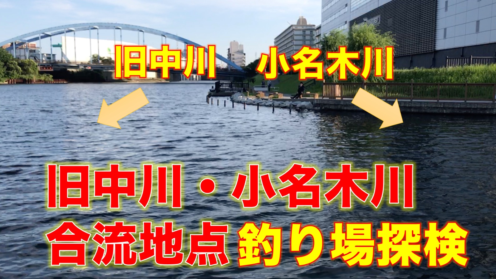 旧中川 小名木川合流地点の釣り場 東京湾奥釣り場探検隊 動画で東京 千葉 神奈川の海 川 池 沼などの釣り場を紹介