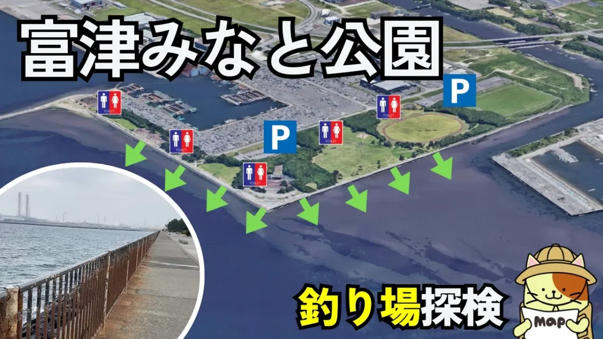 富津みなと公園｜安全な柵やトイレ、無料駐車場も整備された広大な投げ釣りスポット